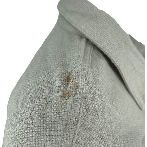 MADEWELL Blouse Top Women Size Medium Light Green Button Down Breezewoven Beach - Picture 3 of 7